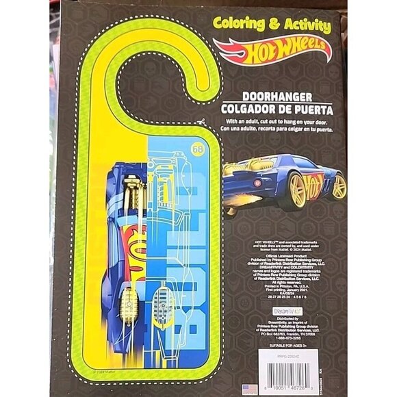Hot Wheels Coloring & Activity Book Built To Win /Creado Pare Ganar - Picture 2 of 5